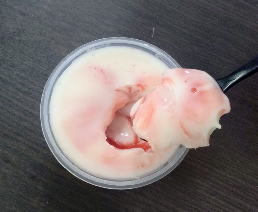 スプーンですくったところ